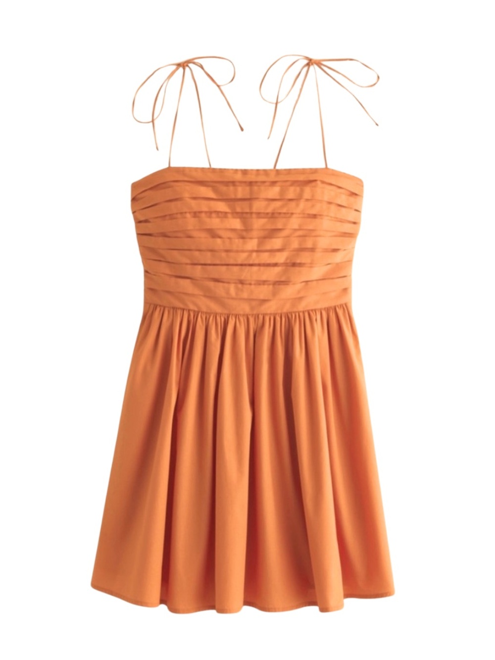 Abercrombie & Fitch Emerson Tie-Strap Mini Dress, Melon, Size SP